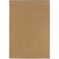 9' X 13' Tan Striped Stain Resistant Indoor Outdoor Area Rug