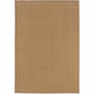 9' X 13' Tan Striped Stain Resistant Indoor Outdoor Area Rug