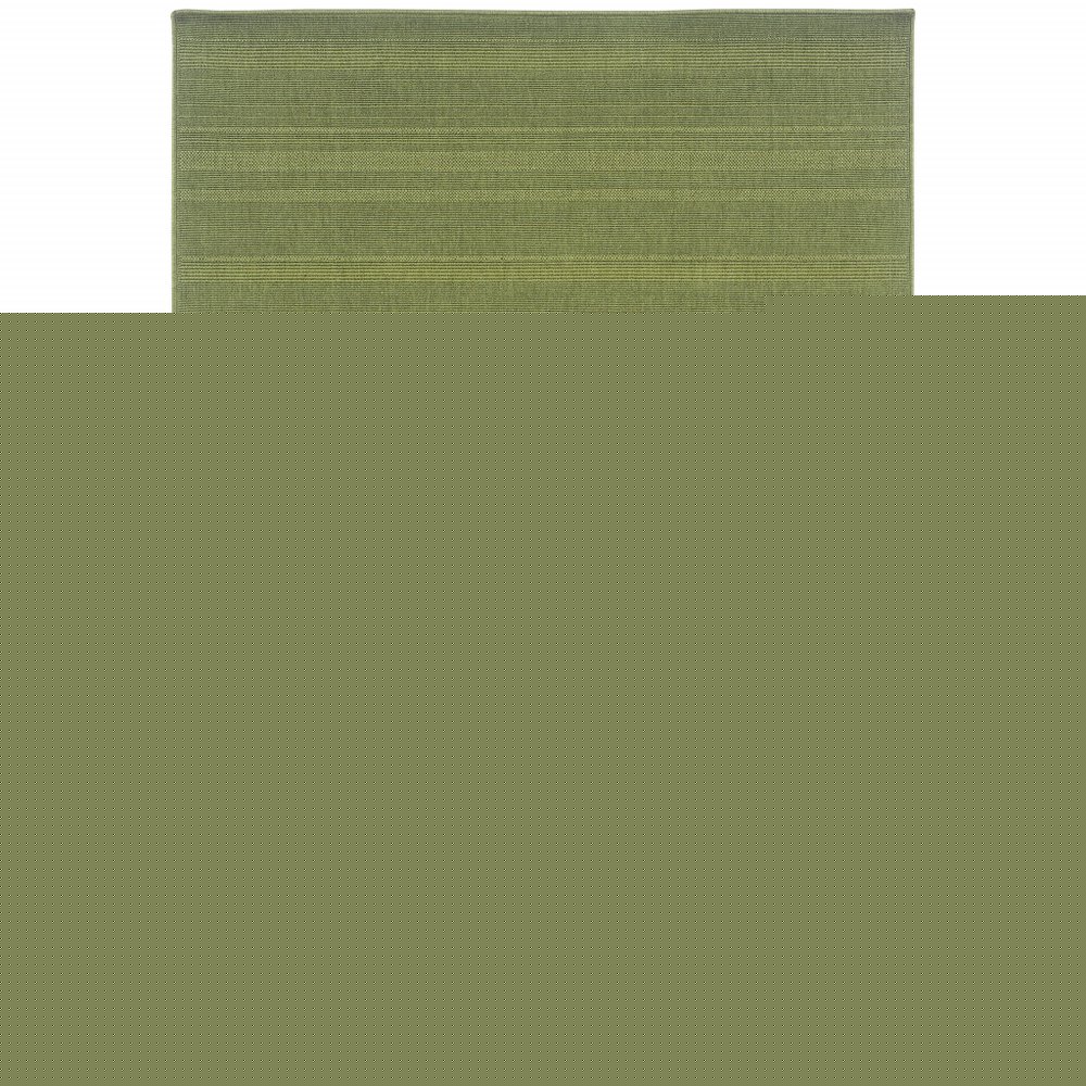 9' X 13' Green Stain Resistant Indoor Outdoor Area Rug