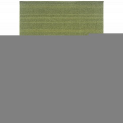 9' X 13' Green Stain Resistant Indoor Outdoor Area Rug