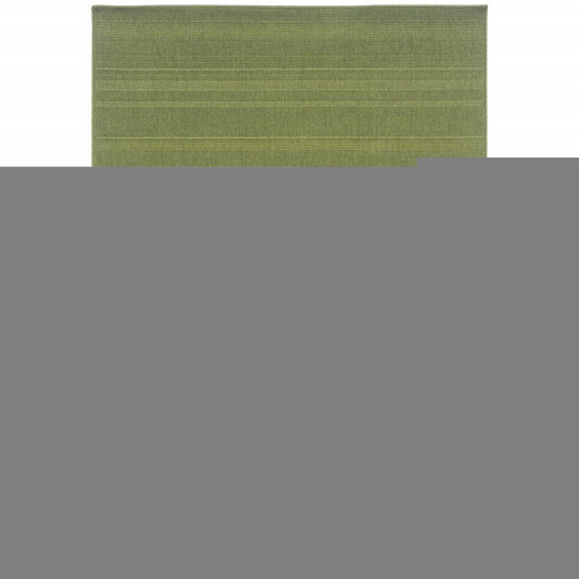 9' X 13' Green Stain Resistant Indoor Outdoor Area Rug