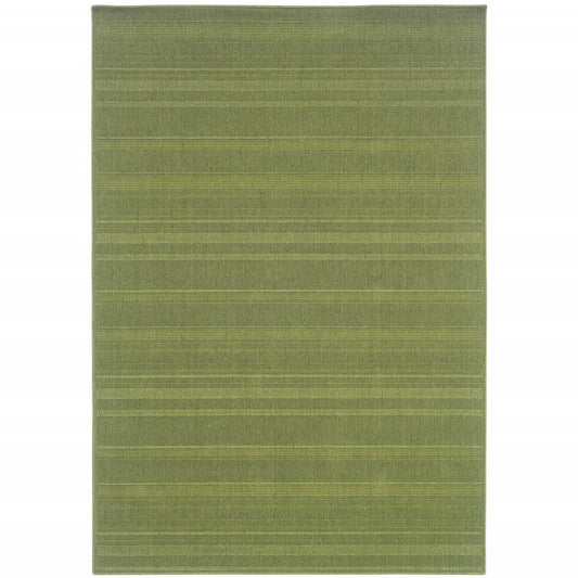 9' X 13' Green Stain Resistant Indoor Outdoor Area Rug