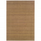 9' X 13' Tan Stain Resistant Indoor Outdoor Area Rug