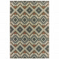 3' X 5' Gray Geometric Stain Resistant Indoor Outdoor Area Rug
