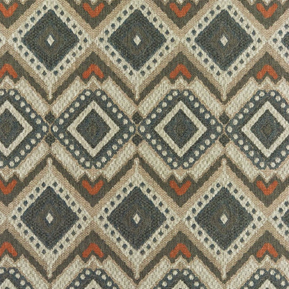 5' X 7' Gray Geometric Stain Resistant Indoor Outdoor Area Rug