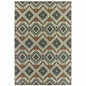 7' X 9' Gray Geometric Stain Resistant Indoor Outdoor Area Rug