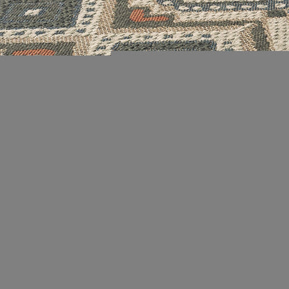 7' X 9' Gray Geometric Stain Resistant Indoor Outdoor Area Rug