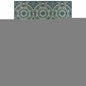 10' X 13' Blue and Gray Geometric Stain Resistant Indoor Outdoor Area Rug