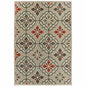 5' X 7' Gray Geometric Stain Resistant Indoor Outdoor Area Rug