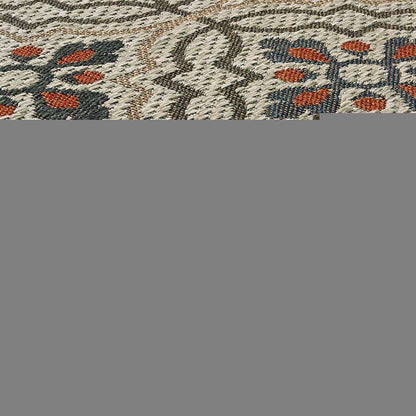 7' X 9' Gray Geometric Stain Resistant Indoor Outdoor Area Rug
