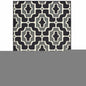 7' X 10' Black and Gray Geometric Stain Resistant Indoor Outdoor Area Rug