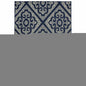 8' X 11' Blue and Ivory Geometric Stain Resistant Indoor Outdoor Area Rug