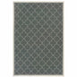 2' X 4' Gray and Ivory Geometric Stain Resistant Indoor Outdoor Area Rug
