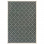 7' X 10' Gray and Ivory Geometric Stain Resistant Indoor Outdoor Area Rug