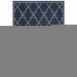 9' X 13' Blue and Ivory Geometric Stain Resistant Indoor Outdoor Area Rug