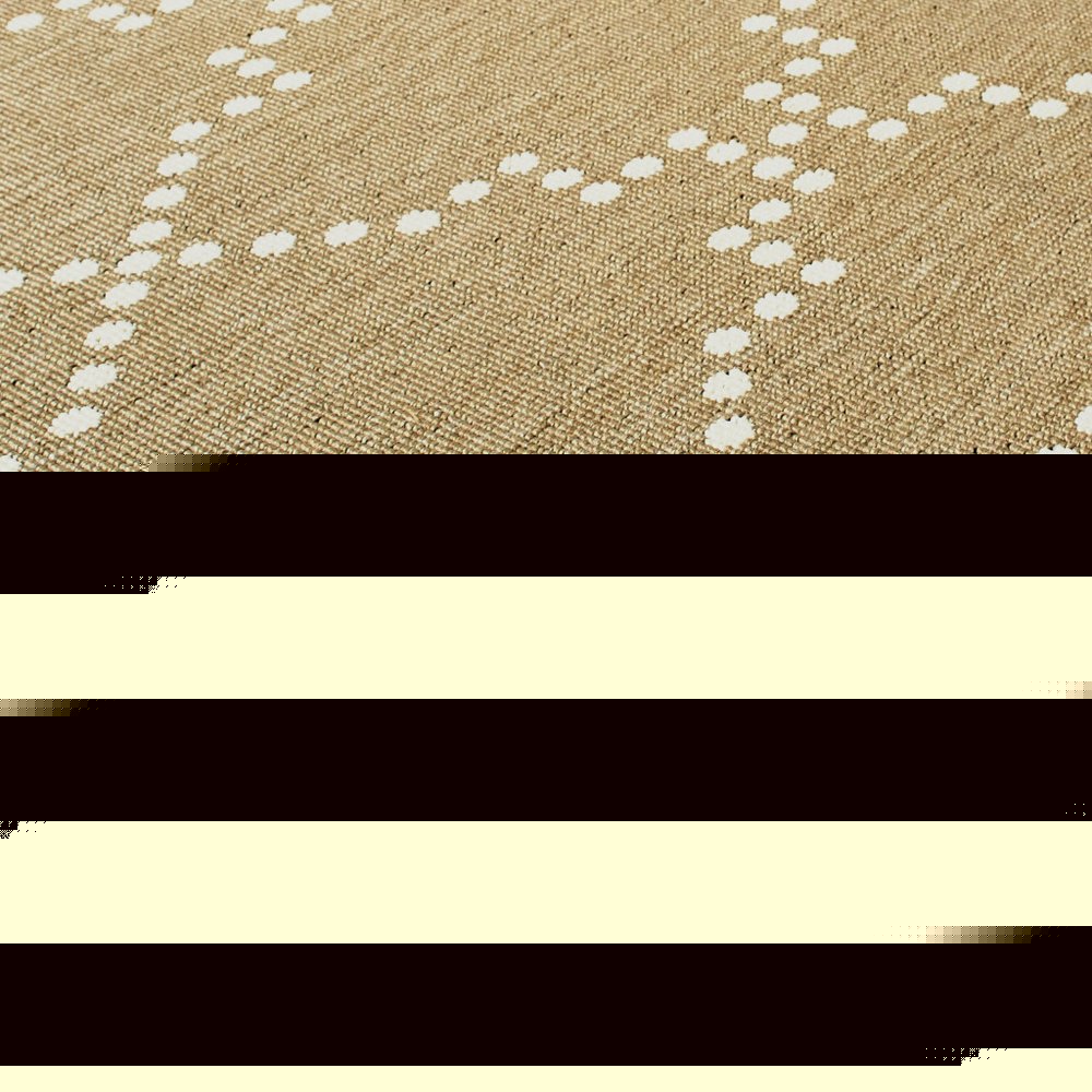 8' X 11' Tan Geometric Stain Resistant Indoor Outdoor Area Rug
