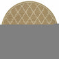 8' X 8' Tan Round Geometric Stain Resistant Indoor Outdoor Area Rug