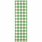 2' X 8' Green and Ivory Geometric Stain Resistant Indoor Outdoor Area Rug