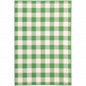 4' X 6' Green and Ivory Geometric Stain Resistant Indoor Outdoor Area Rug