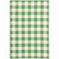 9' X 13' Green and Ivory Geometric Stain Resistant Indoor Outdoor Area Rug