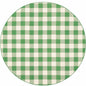 8' X 8' Green and Ivory Round Geometric Stain Resistant Indoor Outdoor Area Rug