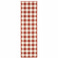 2' X 8' Red and Ivory Geometric Stain Resistant Indoor Outdoor Area Rug