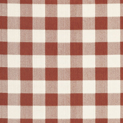 7' X 10' Red and Ivory Geometric Stain Resistant Indoor Outdoor Area Rug