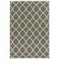 9' X 13' Charcoal Geometric Stain Resistant Indoor Outdoor Area Rug