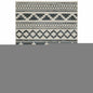 5' X 7' Blue and Beige Geometric Stain Resistant Indoor Outdoor Area Rug