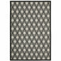 5' X 7' Beige and Black Geometric Stain Resistant Indoor Outdoor Area Rug