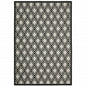 5' X 7' Beige and Black Geometric Stain Resistant Indoor Outdoor Area Rug