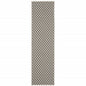 2' X 7' Beige Geometric Stain Resistant Indoor Outdoor Area Rug