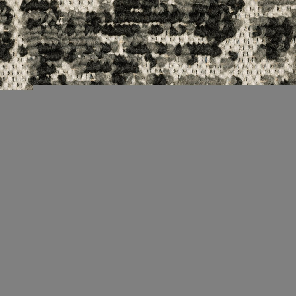 8' X 10' Beige and Black Abstract Stain Resistant Indoor Outdoor Area Rug