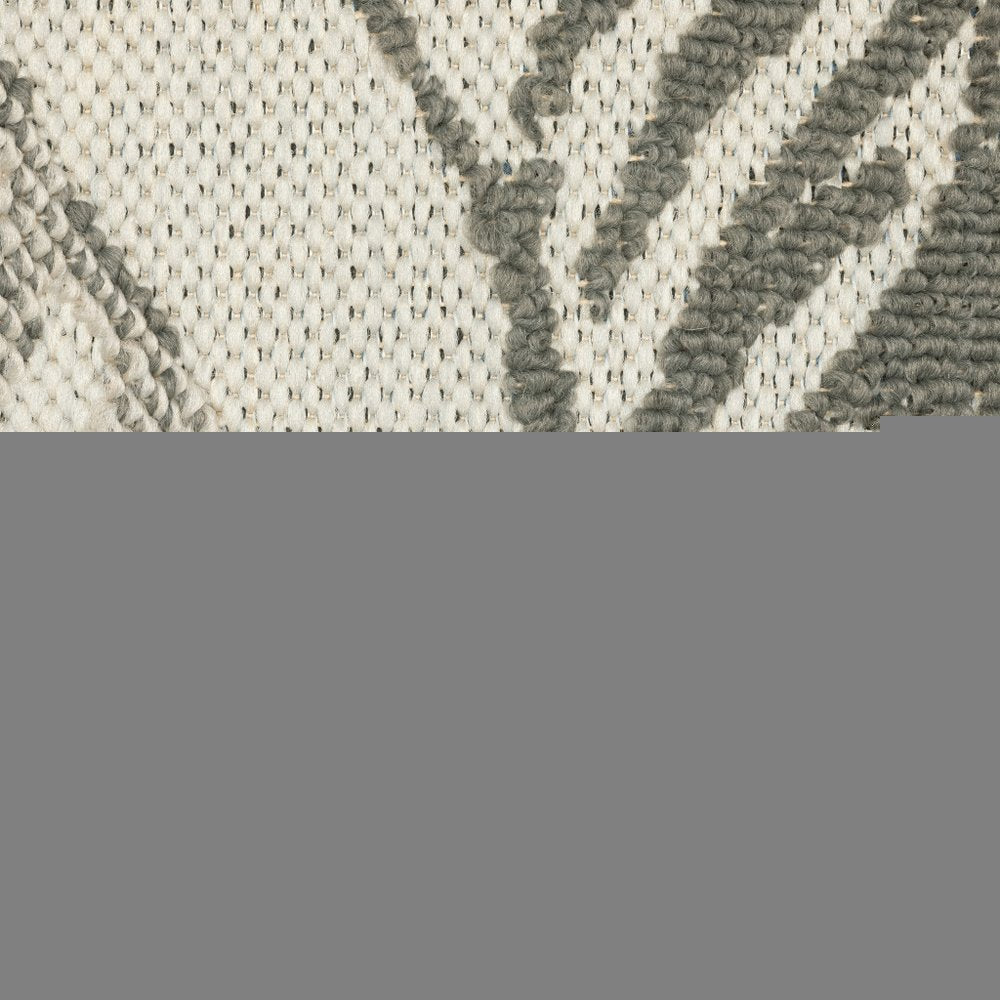 2' X 7' Beige Floral Stain Resistant Indoor Outdoor Area Rug