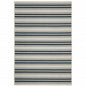3' X 5' Blue and Beige Geometric Stain Resistant Indoor Outdoor Area Rug