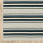 8' X 10' Blue and Beige Geometric Stain Resistant Indoor Outdoor Area Rug
