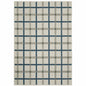 3' X 5' Blue and Beige Geometric Stain Resistant Indoor Outdoor Area Rug