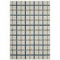 3' X 5' Blue and Beige Geometric Stain Resistant Indoor Outdoor Area Rug