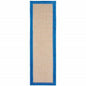 2' X 8' Blue and Beige Stain Resistant Indoor Outdoor Area Rug