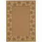 9' X 13' Beige Stain Resistant Indoor Outdoor Area Rug