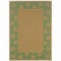 9' X 13' Beige Stain Resistant Indoor Outdoor Area Rug