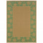 9' X 13' Beige Stain Resistant Indoor Outdoor Area Rug