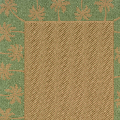 9' X 13' Beige Stain Resistant Indoor Outdoor Area Rug