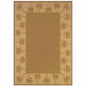 4' X 6' Tan Stain Resistant Indoor Outdoor Area Rug