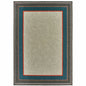 8' X 10' Blue and Gray Stain Resistant Indoor Outdoor Area Rug