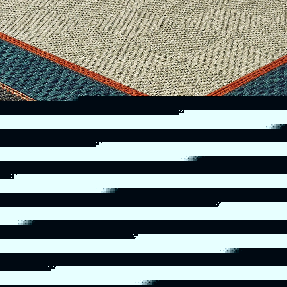 8' X 10' Blue and Gray Stain Resistant Indoor Outdoor Area Rug