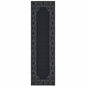 2' X 8' Black and Ivory Stain Resistant Indoor Outdoor Area Rug