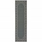 2' X 8' Gray and Ivory Stain Resistant Indoor Outdoor Area Rug
