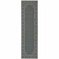 2' X 8' Gray and Ivory Stain Resistant Indoor Outdoor Area Rug