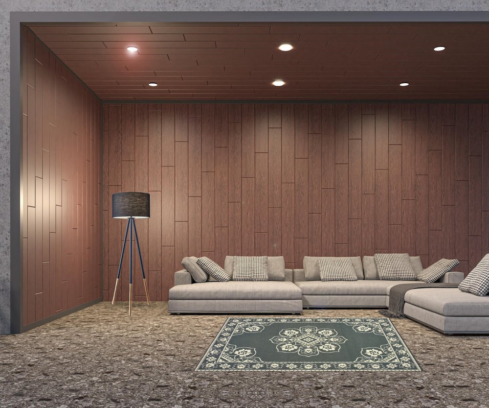 5' X 8' Gray and Ivory Oriental Stain Resistant Indoor Outdoor Area Rug